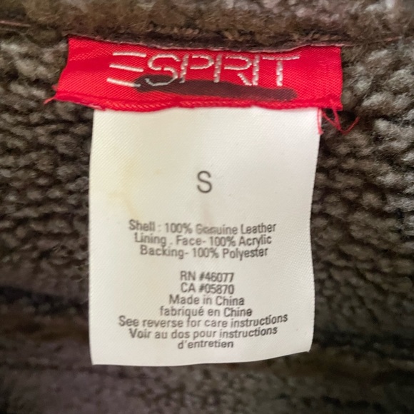 90’s 100% leather Espirit jacket (S) - Picture 3 of 4